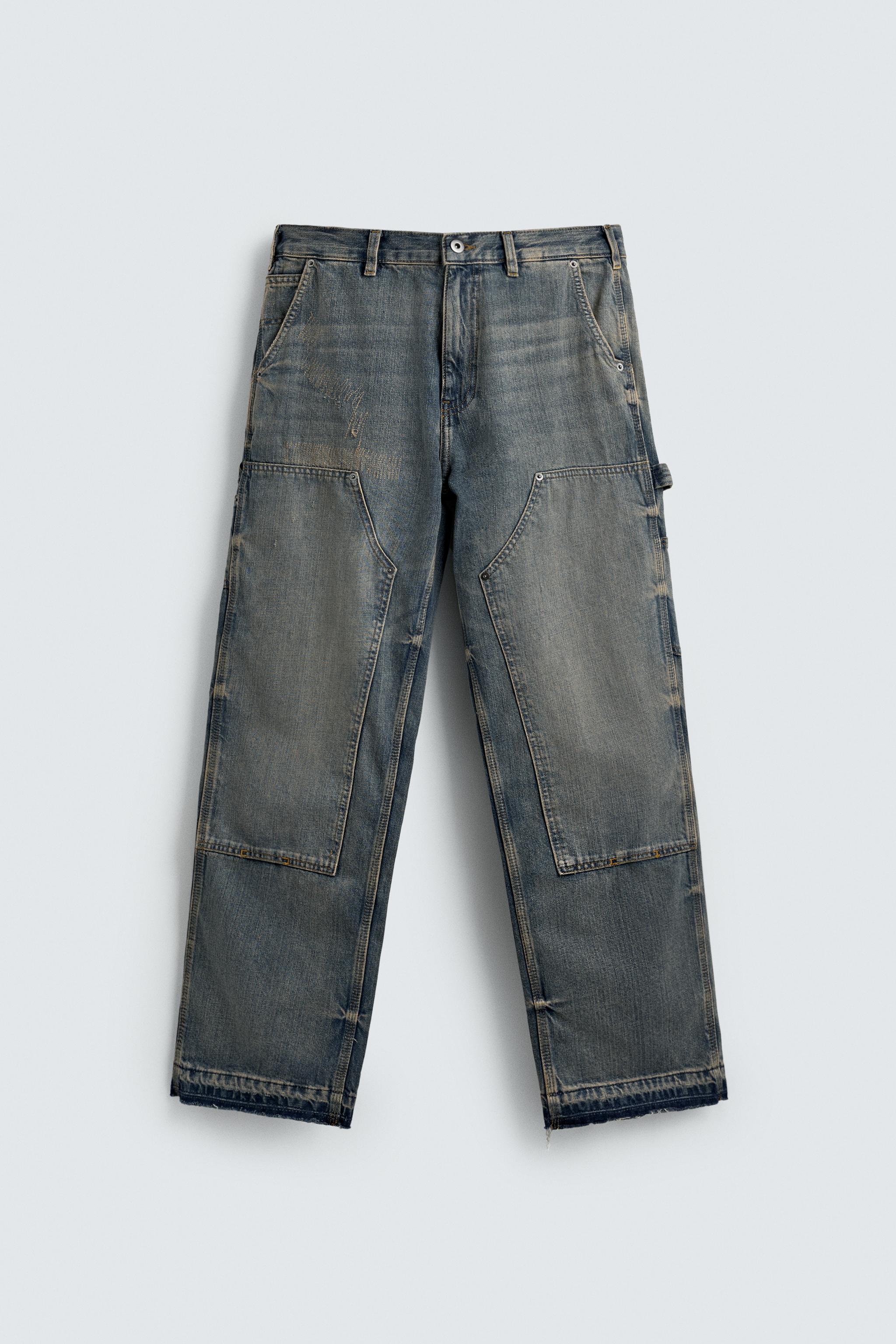 WASHED CARPENTER POCKET JEANS